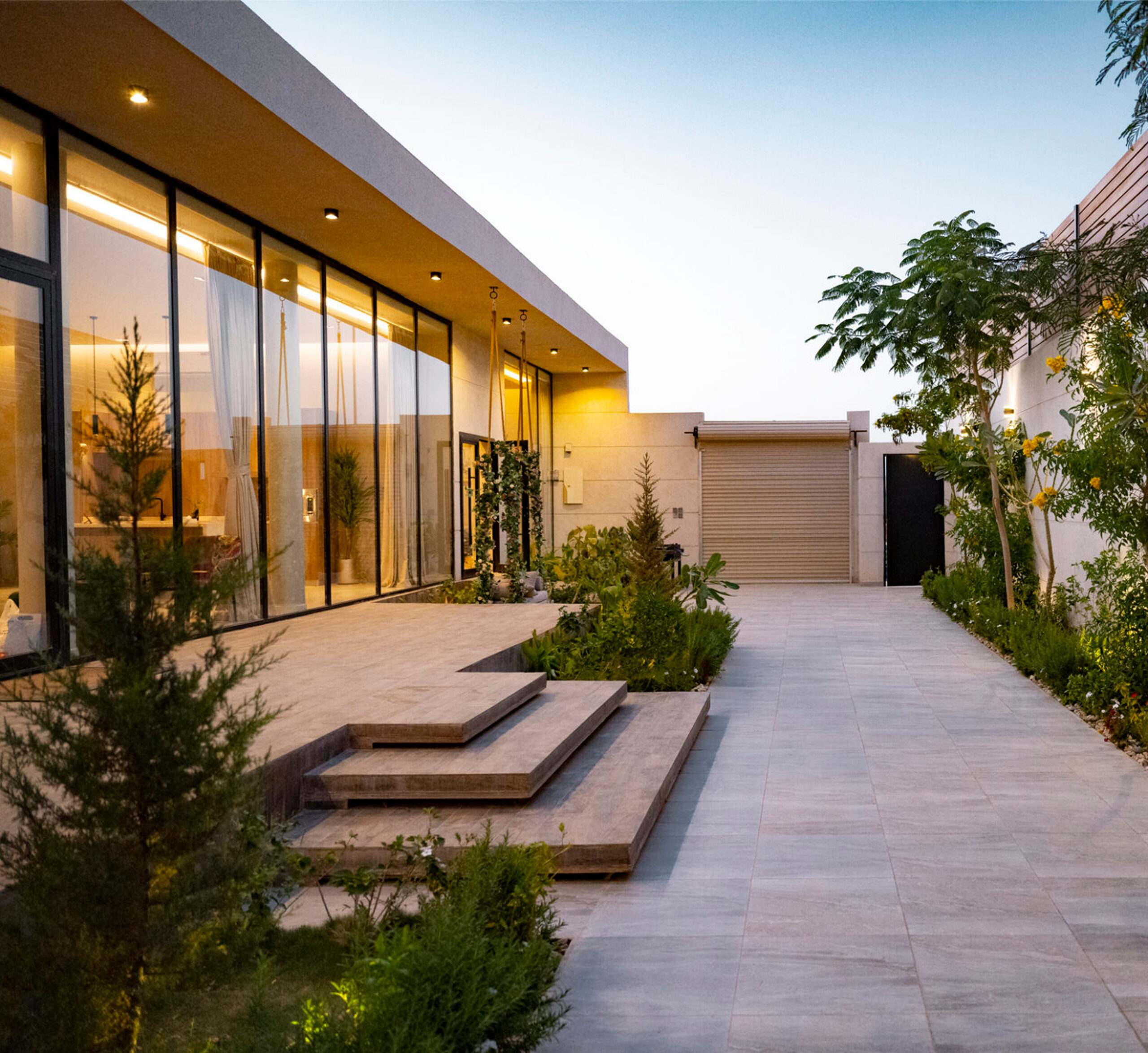 Modern residential property with contemporary architecture