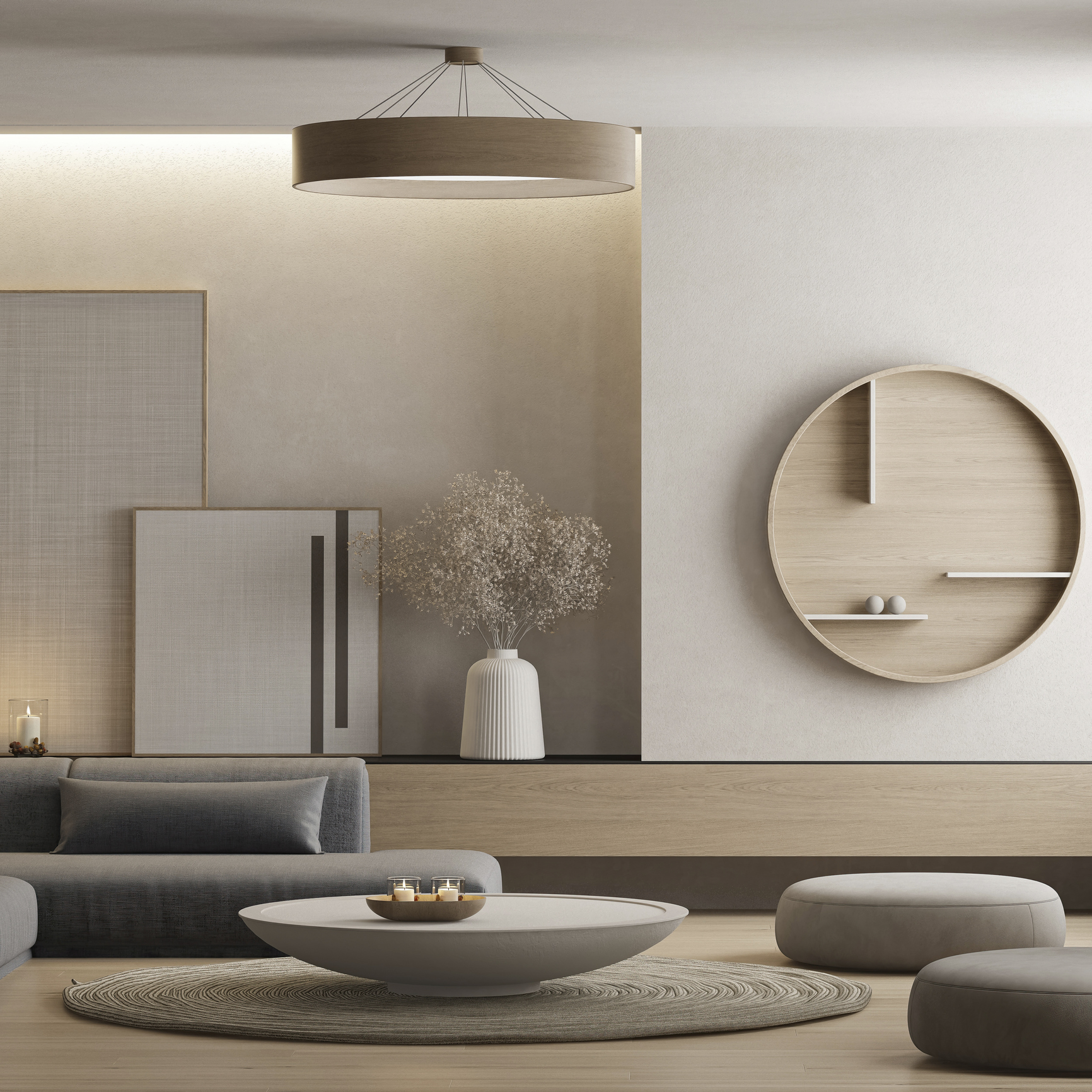 Modern Scandinavian living room interior