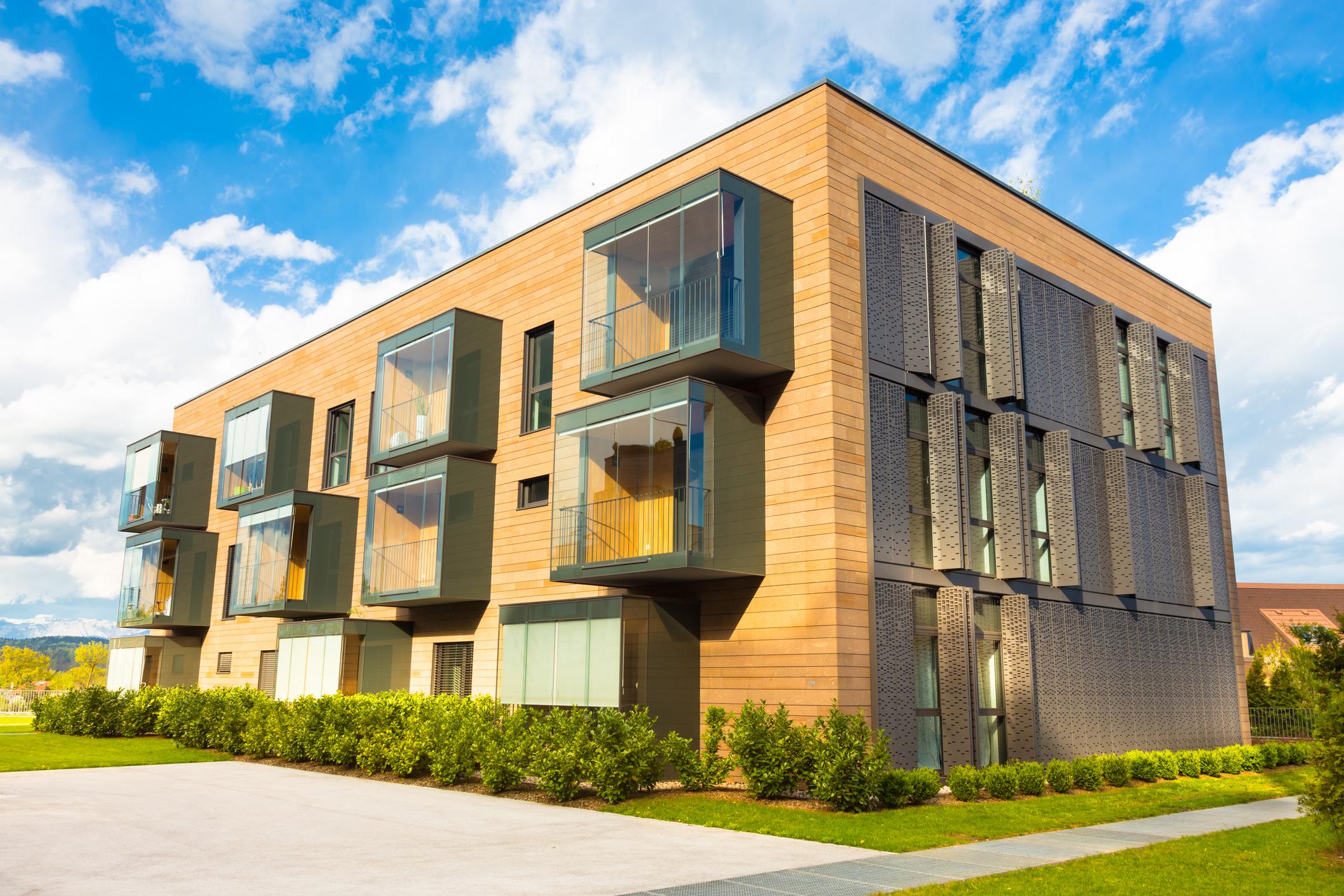 Contemporary residential community with modern homes