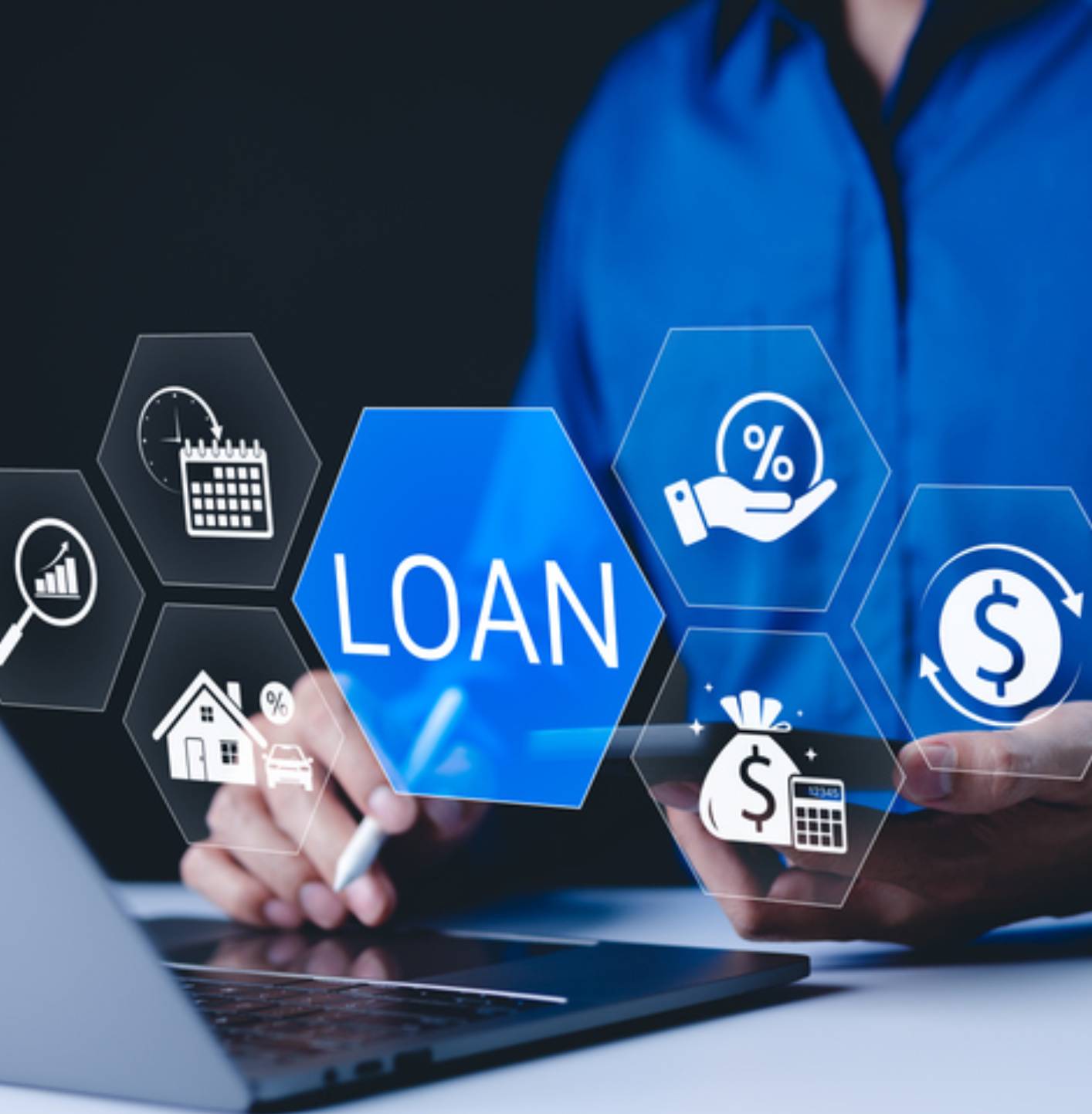 Homebuyer meeting with mortgage lending advisor